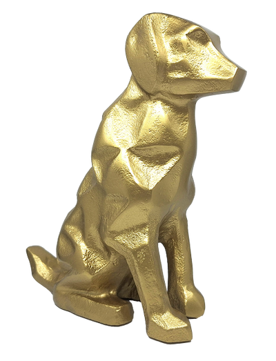 Gyllene dekorativ figur hund - DOG2
