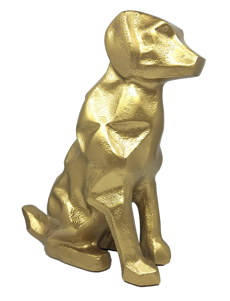Gyllene dekorativ figur hund - DOG2