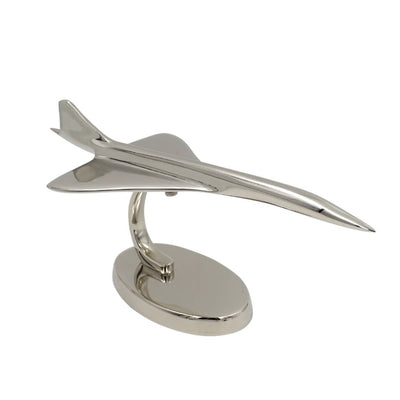 Metallmodell av Concorde-flygplan - flygets ikon - CON