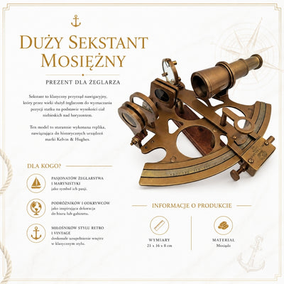 Stor mässingssextant – present till seglare - NSHB