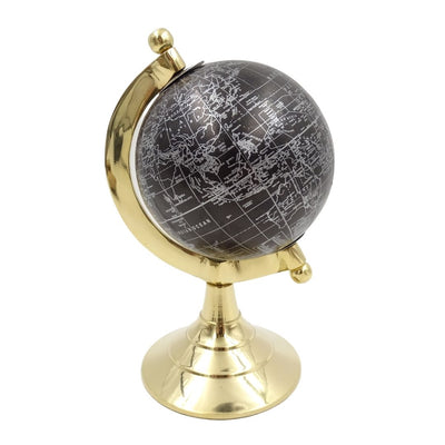 Dekorativ jordglob svart & guld – MMG004S