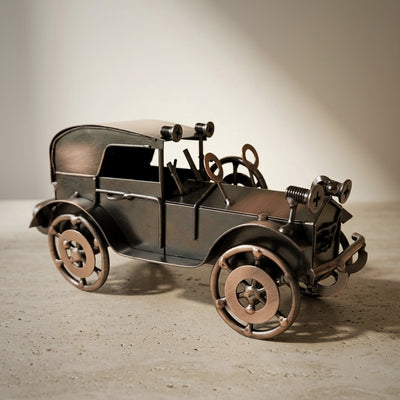 Metallmodell av retroautomobil, bildekoration vintage - Q87