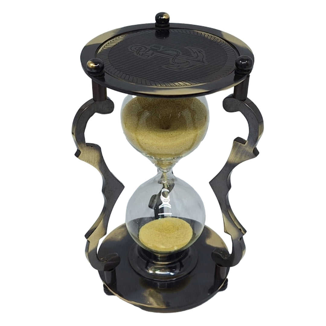 Elegant dekorativt timglas i mässing 5 min - NC2677
