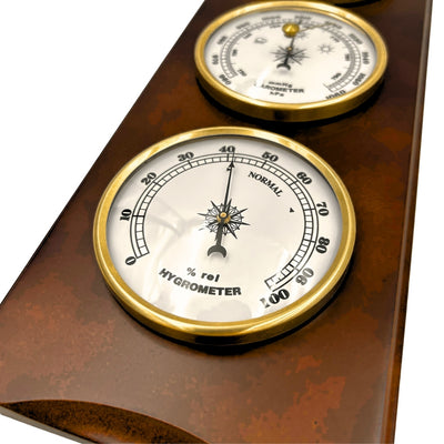 Elegant väderstation – barometer, termometer och hygrometer, 36cm, retro - YG336