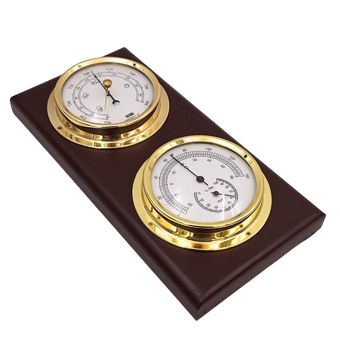 Väderstation med termometer, barometer och hygrometer, stor analog - 30.3915A
