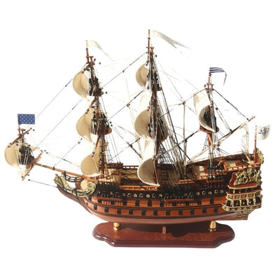 Lyxig modell av segelfartyget Soleil Royal 65 cm - SOL6, med möjlighet till personlig gravyr