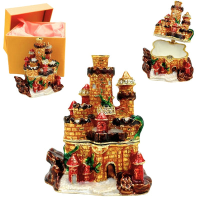 Liten Smyckesask Dekorerad med Kristaller – Slott – HX580