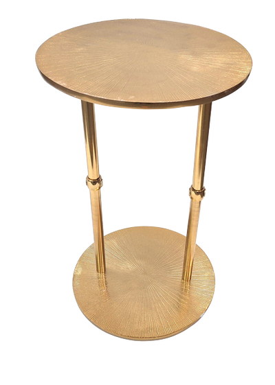 Runt gyllene metallbord - glamourdekoration – 1051A