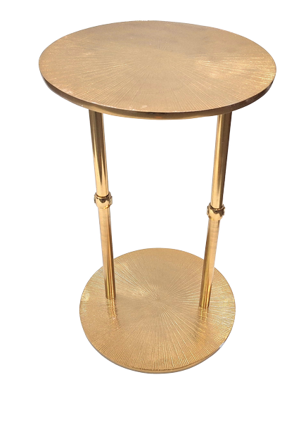 Runt gyllene metallbord - glamourdekoration – 1051A