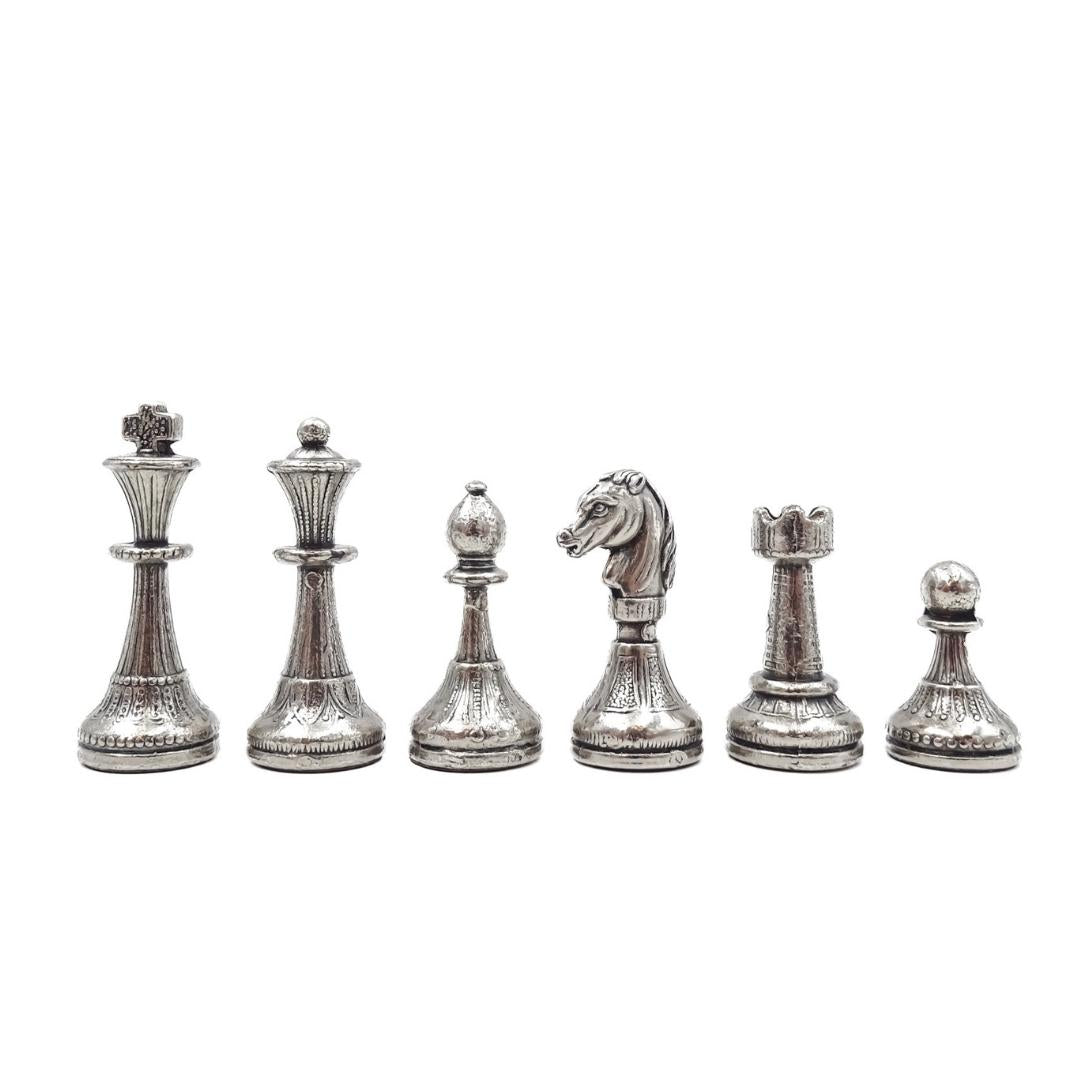 Exklusivt metallschack Italfama 28x28 cm – N035