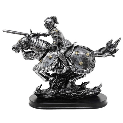 Figur Riddare till häst 31cm – handmålad polyresin – MC-23152