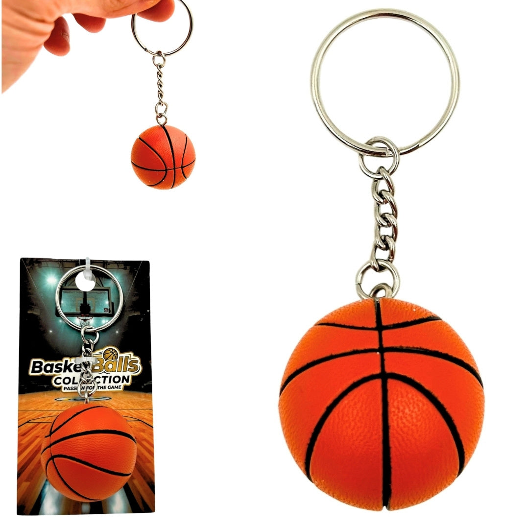 Sportnyckelring med basketboll – present till basketspelare - BBK-001