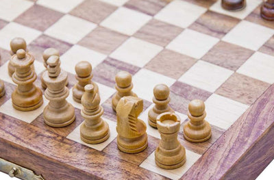 Magnetiskt träschack - strategispel - G201Z