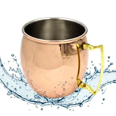 Kopparmugg av rostfritt stål 304 - Kapacitet 500ml belagd med ett lager koppar - MM7012