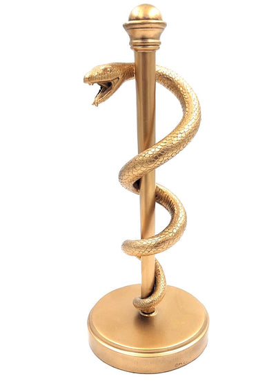 Asklepios stav i guld 30cm - present till läkare, resin - MC-9634G