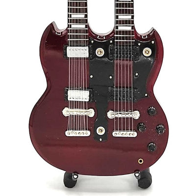 Minigitarr i stil med Led Zeppelin - Jimmy Page - Double Neck MGT-2059