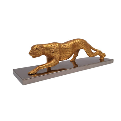 Elegant dekorativ figur Leopard Guld 42cm Glamour Loft Present