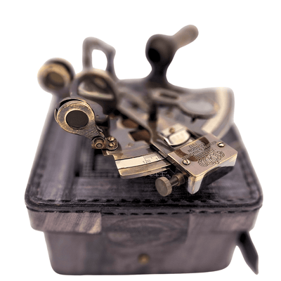 Sextant i mässing i läderfodral – ST003