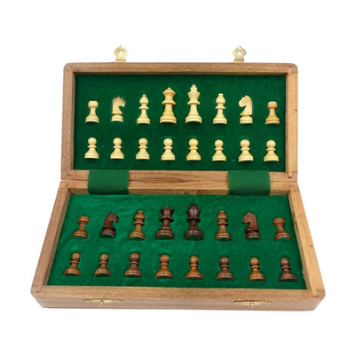 Magnetiskt träschack 30x30cm hopfällbart - G614