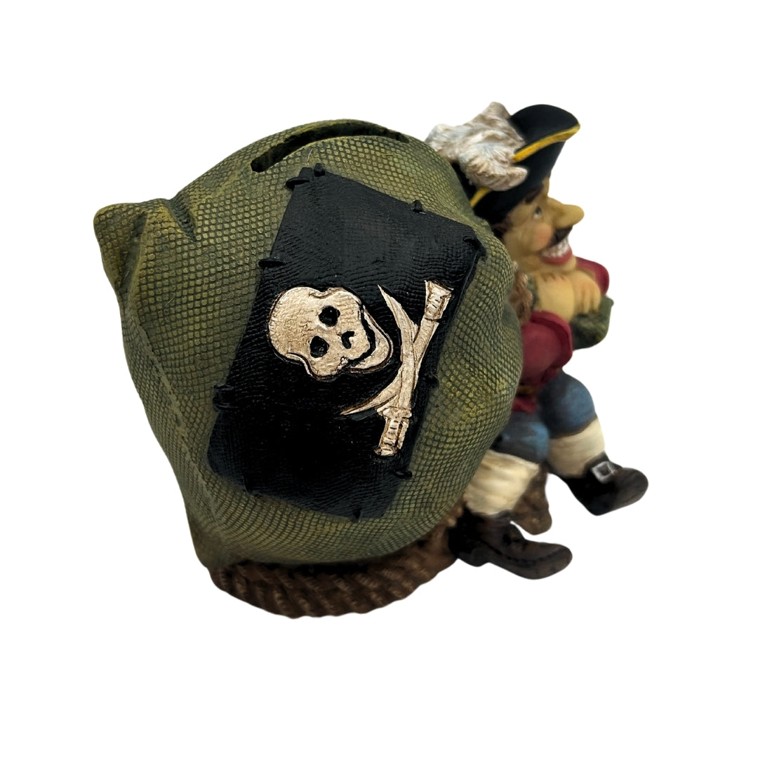 Dekorativ sparbössa Pirat med skatt 14 cm - CE03852