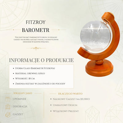 Fitzroys stormbarometer, glob - skrivbordsdekoration, pryl - BAW11003