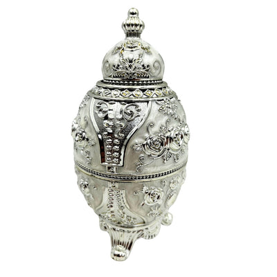 Silverfärgat öppningsbart Fabergéägg - SRWS