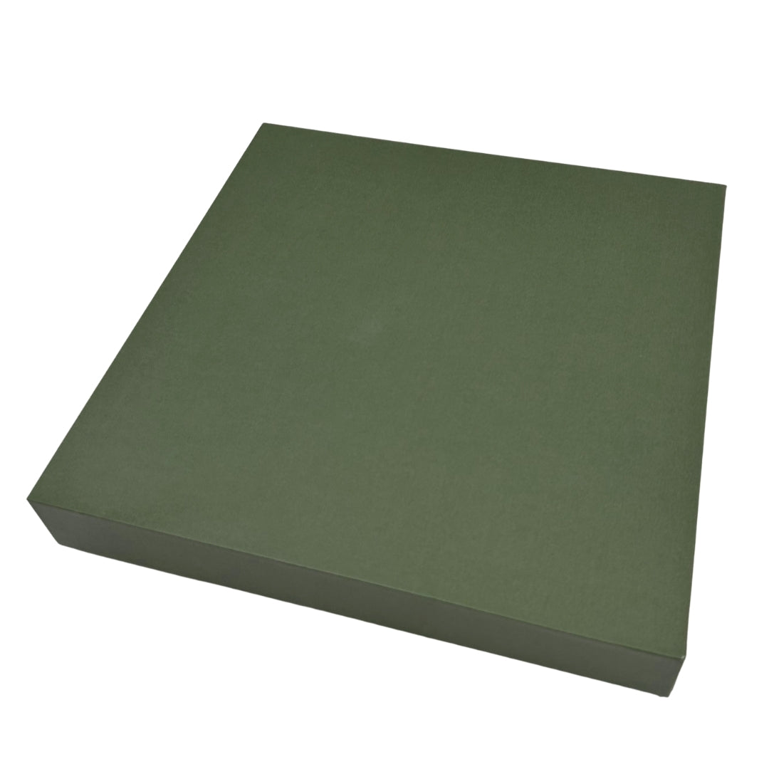 Elegant presentset - anteckningsbok i läder A5 med penna i presentask - olivgrön - EE14