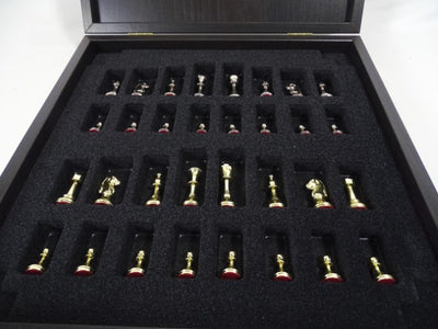 Exklusivt mässingsschack 28x28cm - Staunton - S32BLA