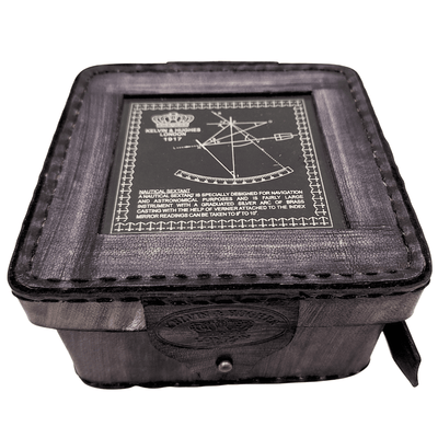 Sextant i mässing i läderfodral – ST003