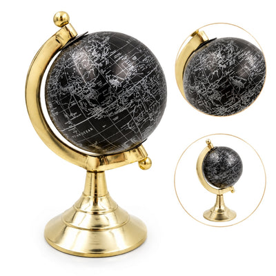 Dekorativ jordglob svart & guld – MMG004S