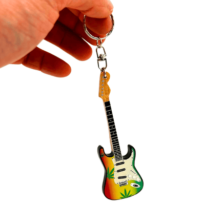 Nyckelring gitarr i stil med Bob Marley Reggae-gadget - EGK-0641