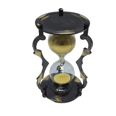 Elegant dekorativt timglas i mässing 5 min - NC2677