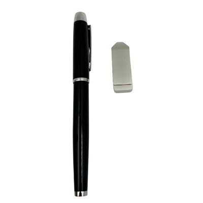 Elegant premium-presentset – A5-anteckningsbok med penna och USB-minne 16GB i ask – svart-guld – EE9