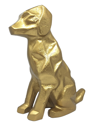 Gyllene dekorativ figur hund - DOG2