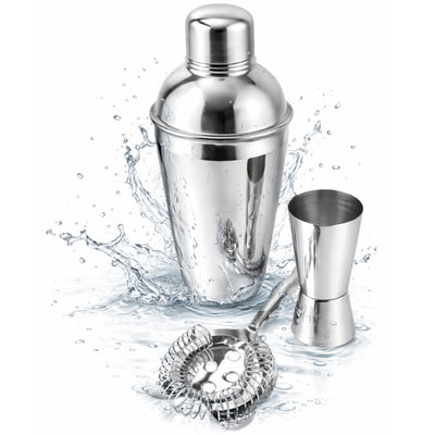 Bartenderset – 3 delar Shaker Jigger Strainer - BS48171