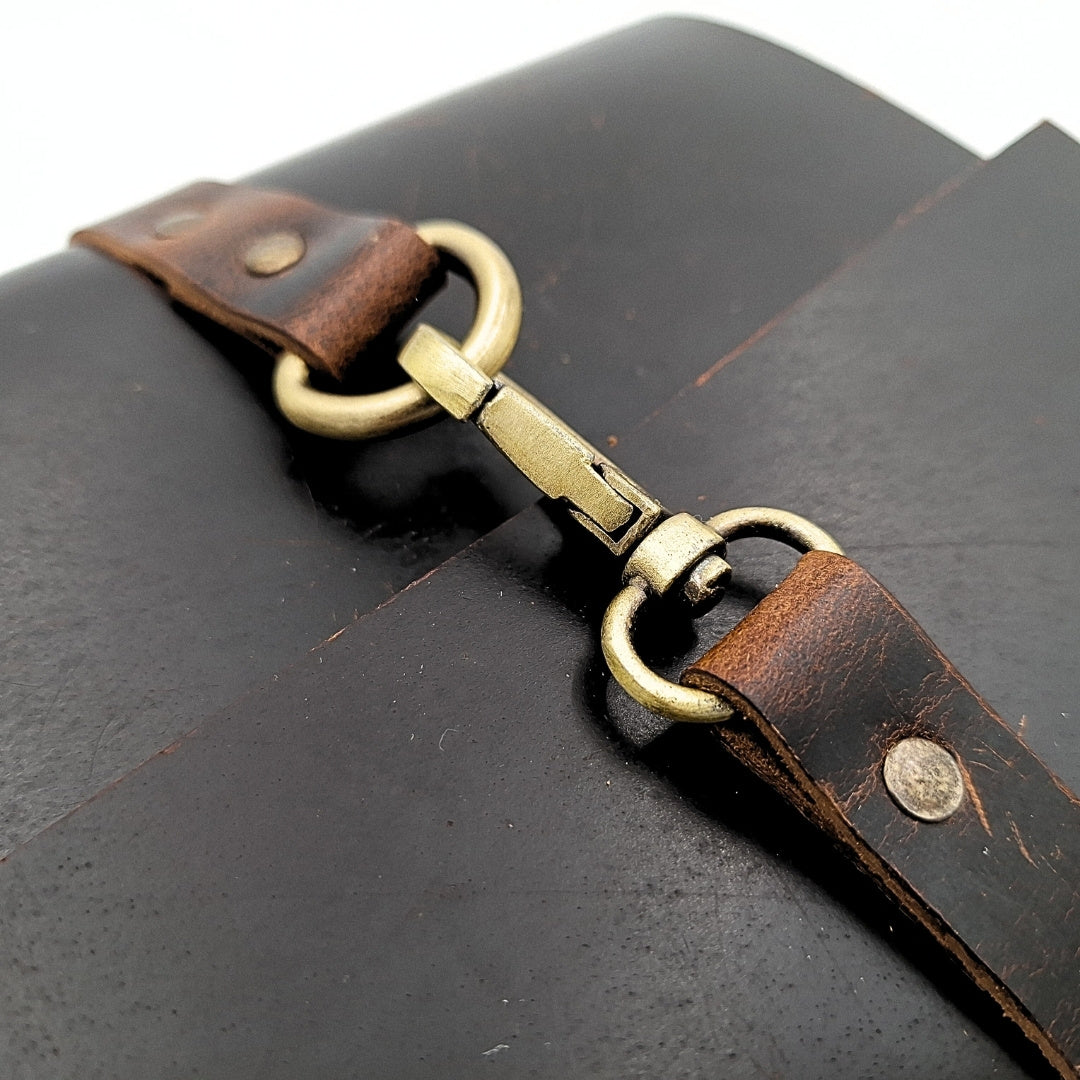 Elegant retro läderanteckningsbok 200 sidor vintage - AH06