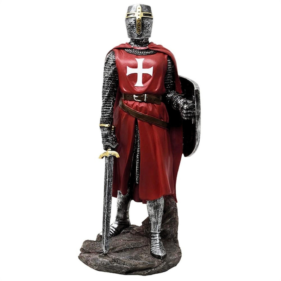 30 cm stor korsriddarfigur i polyresin med möjlighet till personlig gravyr