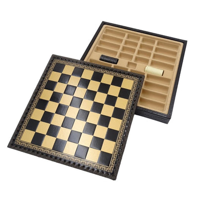Exklusivt mässingsschack Italfama 28x28 cm – N001
