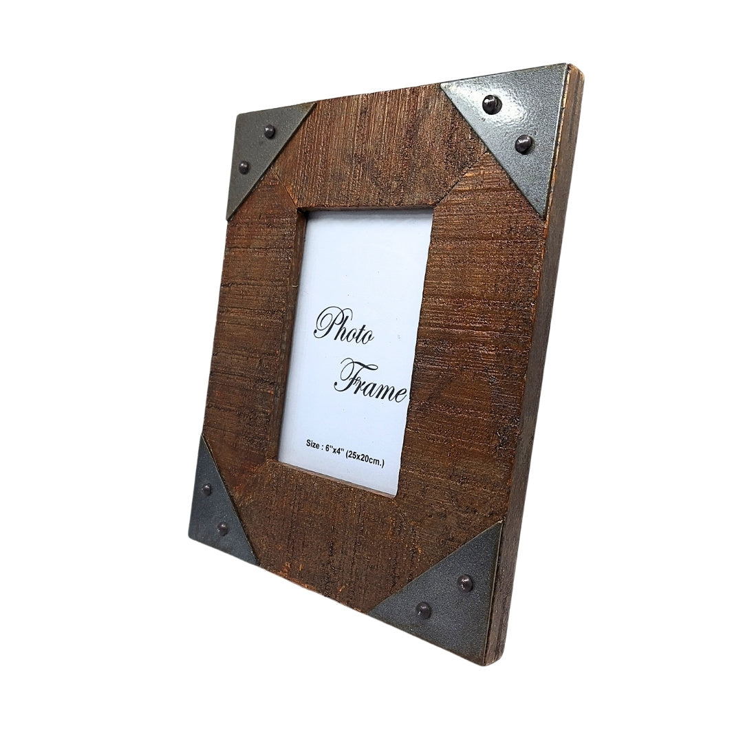 Träram för fotografier 10x15 cm vintage – mangoträ