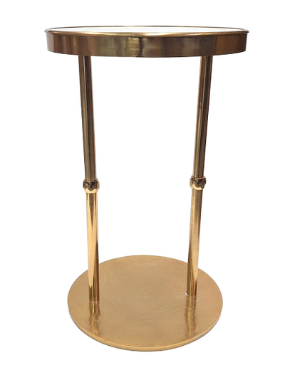 Gyllene metallbord Glamour med klocka – Vacker dekoration – 1056A