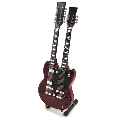 Minigitarr i stil med Led Zeppelin - Jimmy Page - Double Neck MGT-2059