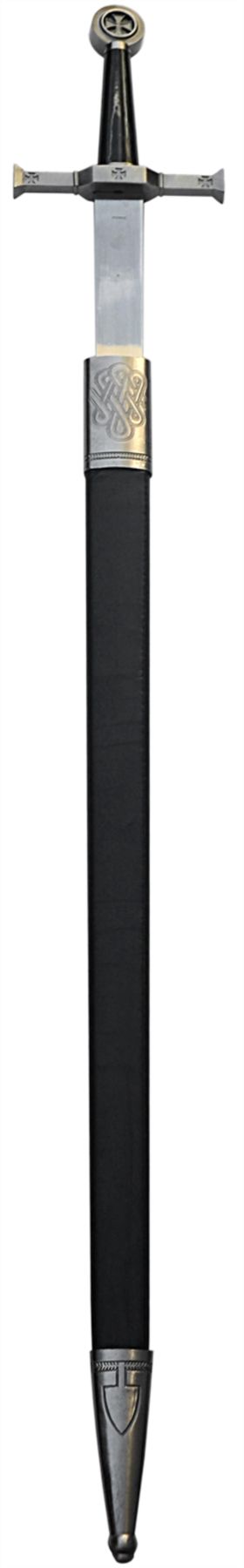 Riddarsvärd i stål 84 cm i skida - replik - SW-114
