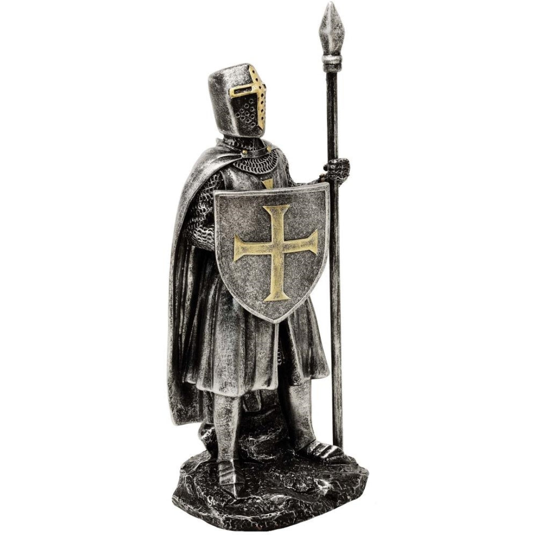 Figur Riddare med spjut 20 cm polyresin - MC-23080