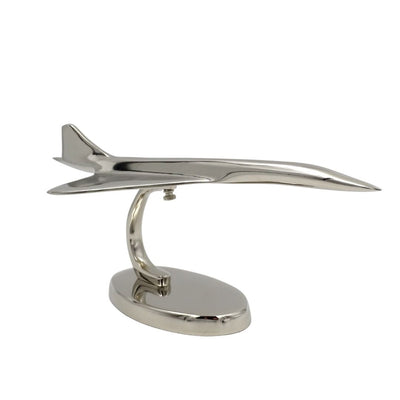 Metallmodell av Concorde-flygplan - flygets ikon - CON