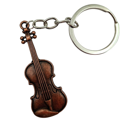 Musikalisk nyckelring i metall, fiol MKT-0145