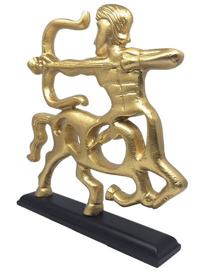 Gyllene dekorativ figur - skytten - träbas - SAG2