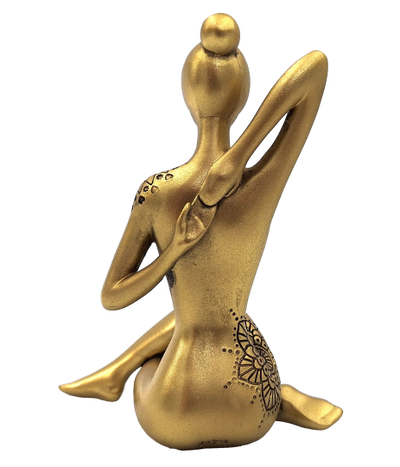 Yoga - gyllene dekorativ figur – present till yogaälskare - 42721Y2