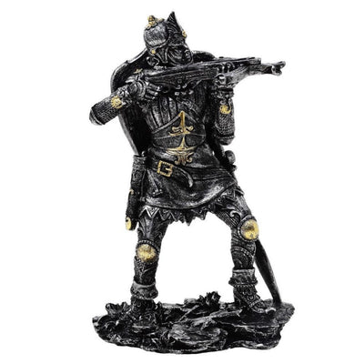 Figur av medeltida riddare med armborst, 20cm, armborstskytt - retropresent - MC-23151