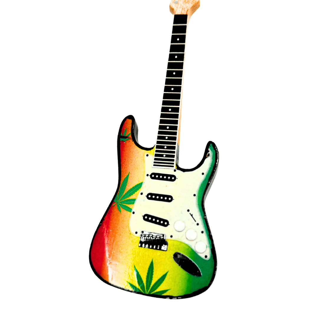 Nyckelring gitarr i stil med Bob Marley Reggae-gadget - EGK-0641