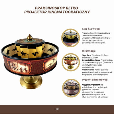 Retro praxinoskop – kinematografisk projektor – H63
